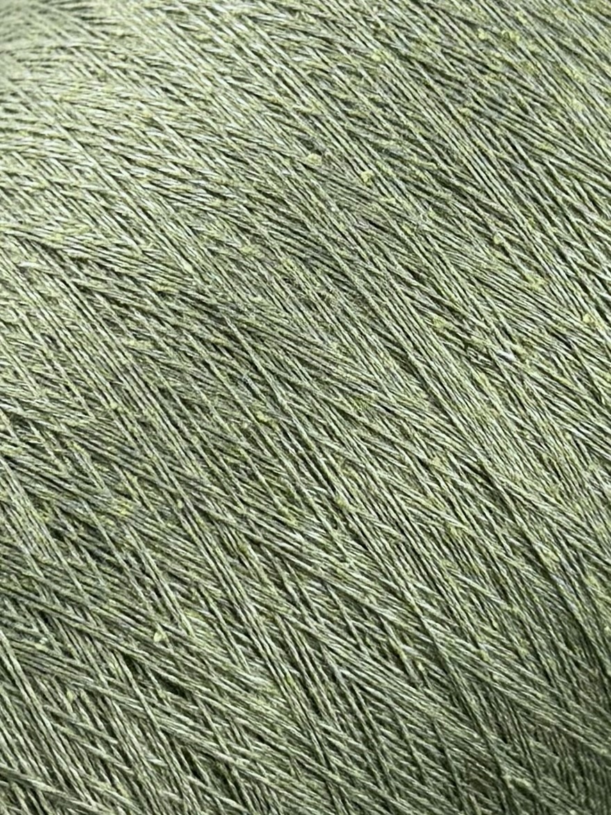 Toscano S.r.L. Art. Seta 854 Nm 2/30 – Garn aus Seide, Baumwolle, Viskose und Leinen col. Salbeigrün 0115